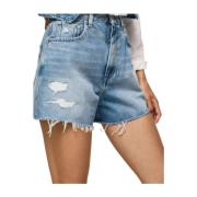 Pepe Jeans Denim Shorts Blue, Dam