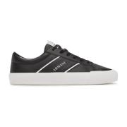 Armani Exchange Låga PU-lädersneakers Black, Herr