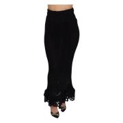 Dolce & Gabbana Black Knitted Cotton High Waist Mermaid Skirt Black, D...