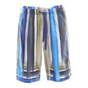 Dolce & Gabbana Randiga Bermuda Shorts för Män Blue, Herr