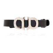 Salvatore Ferragamo Läderarmband Black, Herr