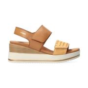 Mephisto Perforerad dam sandal med komfortteknik Brown, Dam