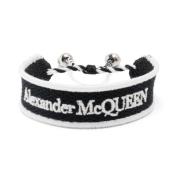 Alexander McQueen Svart Justerbart Armband Black, Herr