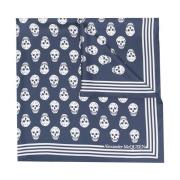 Alexander McQueen Silky Scarves Blue, Herr