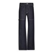 Alexander McQueen Blå Straight-Leg Jeans Blue, Herr