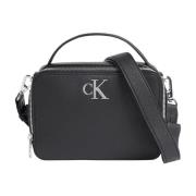 Calvin Klein Jeans Svart Monogram Axelväska Black, Dam