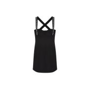 Versace Jeans Couture Korsade Band Bodycon Klänning Black, Dam