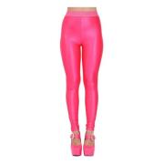 Versace Jeans Couture Blankt Logo Jacquard Leggings Pink, Dam