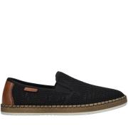 Rieker Svarta Textil Snörskor Espadrilles Black, Herr