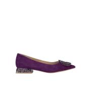 Alma EN Pena Ballerina Flat med Cirkulär Tåkappa Purple, Dam