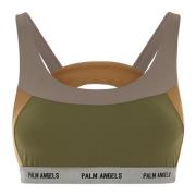 Palm Angels Militärpanel Sport-BH Gray, Dam