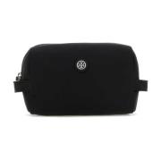 Tory Burch Svart tyg beautycase-organizer Black, Dam