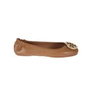 Tory Burch Eleganta Läderbalettskor Brown, Dam