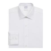 Brooks Brothers Slim Fit Vit Skjorta i Stretchbomull, Non-Iron, med Ai...