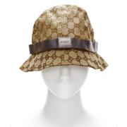 Gucci Vintage Pre-owned Tyg hattar-och-kepsar Beige, Dam