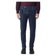 Incotex Speciell Denim Tvätt Byxor Blue, Herr