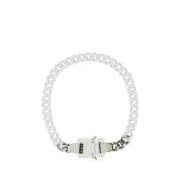 1017 Alyx 9SM Minimalistisk Silverhalsband Gray, Herr