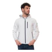 Save The Duck Slim Fit Hooded Harrington Jacka White, Herr