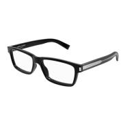 Saint Laurent Rektangulära Acetat Solglasögon Black, Unisex