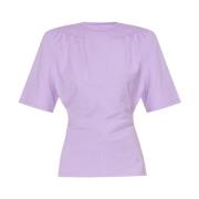 The Attico Jewel Split T-Shirt Purple, Dam
