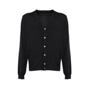 Zanone Svart V-ringad Cardigan Black, Herr