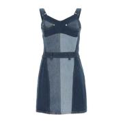 Marine Serre Denim Dungarees Klänning Blue, Dam