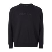 Calvin Klein Sart Sweatshirt med Broderad Logga för Män Black, Herr