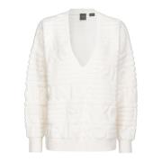 Pinko V-neck Knitwear White, Dam