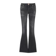 Balmain Western bootcut denim jeans Black, Dam