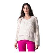 Dorothee Schumacher Lyxig Airness Pullover Orchid White White, Dam