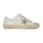 Golden Goose V Star 2 Sneakers med glitterstjärna i läder White, Dam