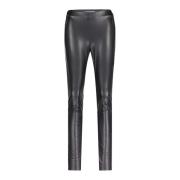 Raffaello Rossi Ultrabekväma Veganska Läderleggings Black, Dam