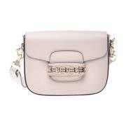 Baldinini Vanilla leather shoulder bag Beige, Dam