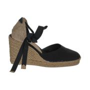 Castañer Wedge Espadrilles, Stiliga och Bekväma Black, Dam