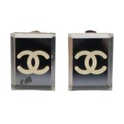 Chanel Vintage Pre-owned Metall rhngen Gray, Dam