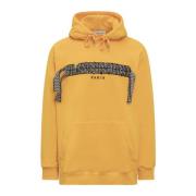 Lanvin Oversized Hoodie med Curb Logo Yellow, Herr