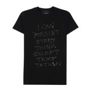 John Richmond Elegant T-shirt med Framsidetryck Black, Dam
