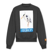 Heron Preston Tryckt sweatshirt Black, Herr