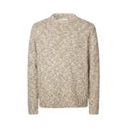 Samsøe Samsøe Chunky Stickad Crew Neck Tröja Beige, Herr