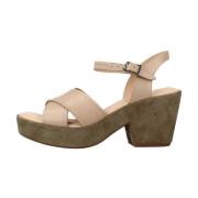 Clarks High Heel Sandals Brown, Dam