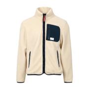 Fay Beige Faux Sheepskin Windbreaker Jacka Beige, Herr