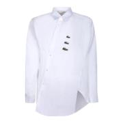 Comme des Garçons Logo Asymmetrisk Skjorta White, Herr