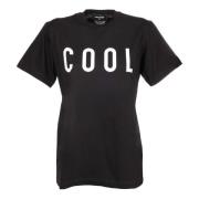 Dsquared2 Stilren Svart Print T-shirt Black, Dam