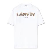 Lanvin T-shirt med logotyp White, Herr