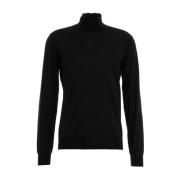 Paolo Pecora Mångsidiga Turtlenecktröjor Black, Herr