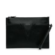 Versace Pre-owned Pre-owned Läder handvskor Black, Dam