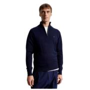 Tommy Hilfiger Demi Zip Tröja i bomull och cashmere Blue, Herr