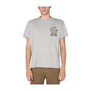 Engineered Garments Tryckt t-skjorta Gray, Herr