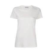 Moncler Bomull T-shirt, Modell: 80C732V8058 White, Dam