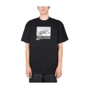 Msgm T-skjorta med deltryck Black, Herr